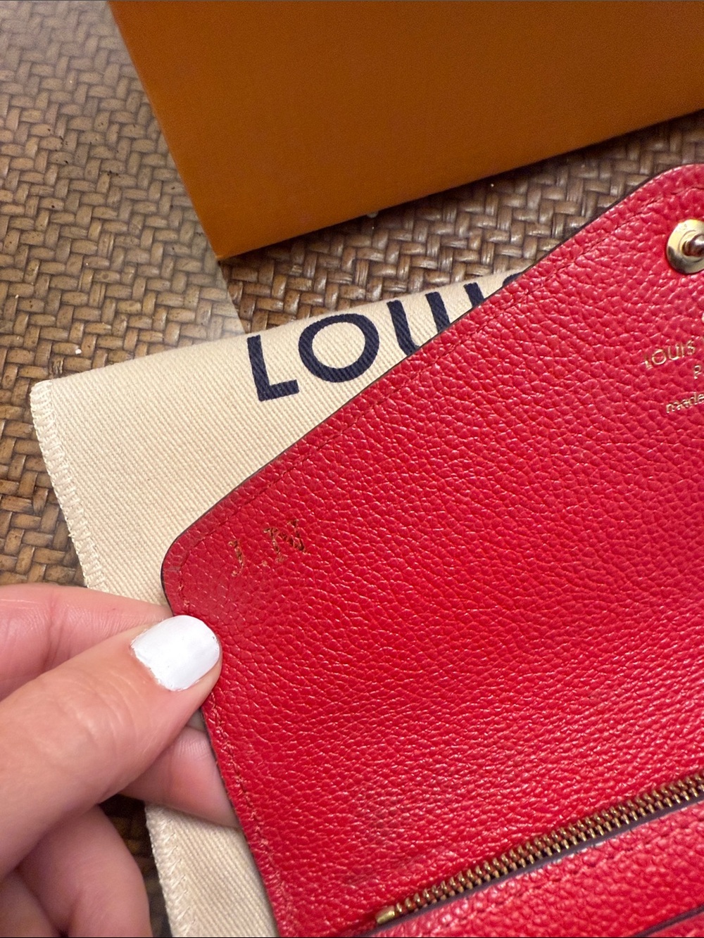 Louis Vuitton Women's Monogram Empreinte Red Wallet - Picture 3 of 7